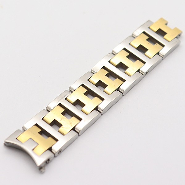 Genuine Hermes watch strap 6 links 12mm two-tone color for men’s