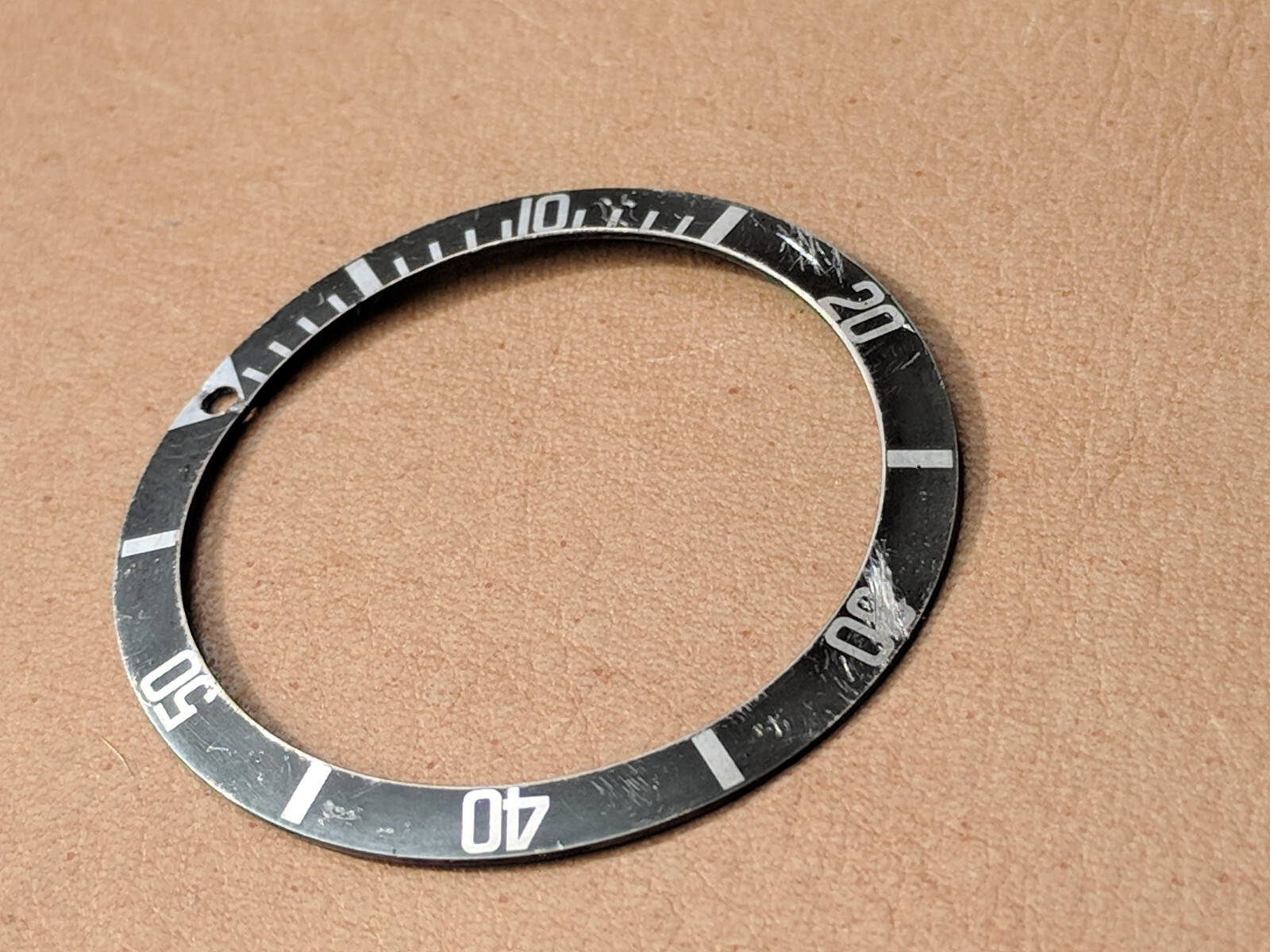 AFTERMARKET DAMAGED Faded Long 5 Bezel Insert For Rolex MF 5513 ***READ BELOW***