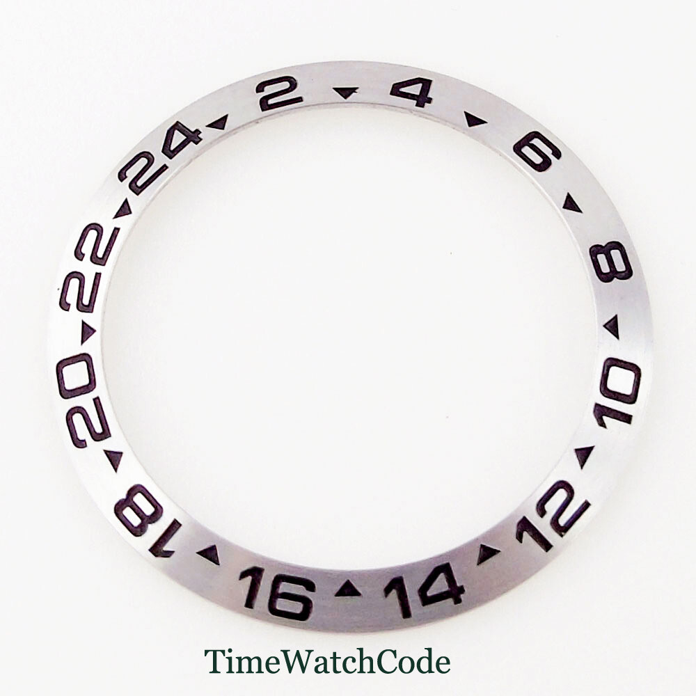 38mm Sloped Bezel Insert Aluminum Alloy Watch Ring Fit 40mm Watch 12/24 Hours