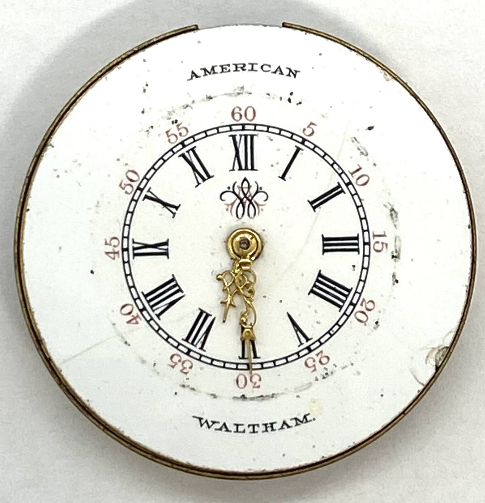 Vintage Waltham American 6567468 Watch Movement 29.43mm For Parts & Repair