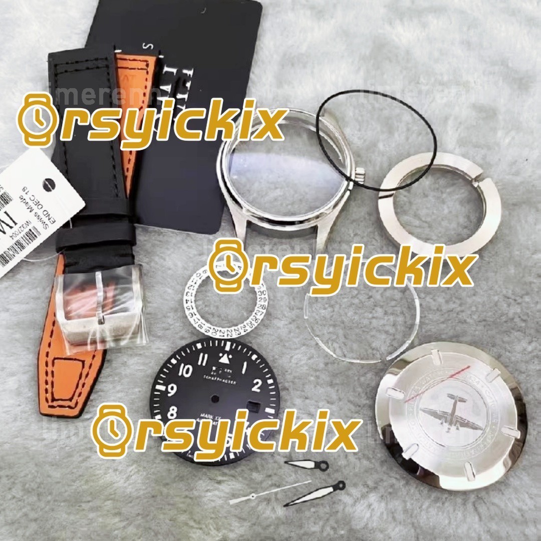 40mm Stainless Steel Case + Leather Strap Mark 20 For IWC ETA2824 No Movement
