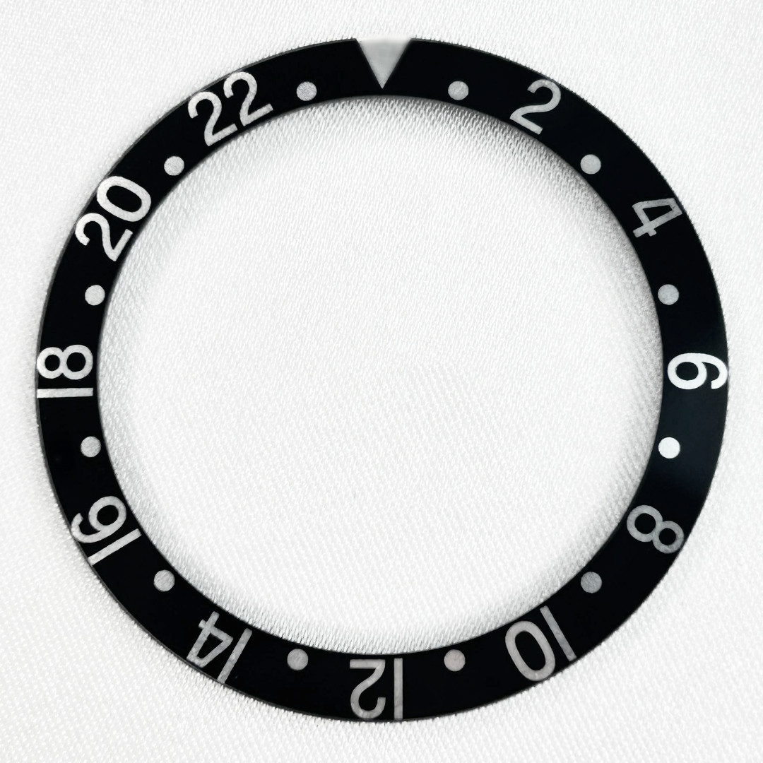 38mm Ceramic Retro Vintage Black White GMT Bezel insert SUB Mod for NH35 SKX007