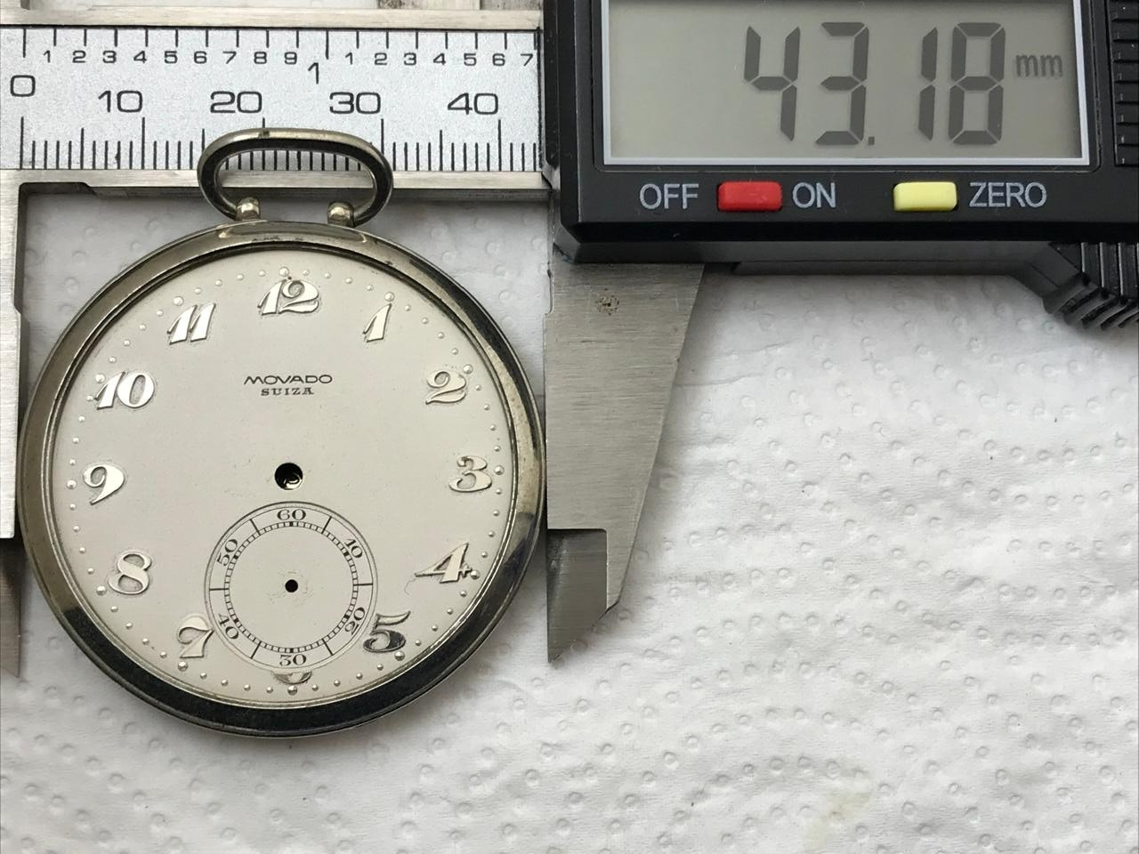 Original Vintage Movado Cal. 370 Case & Dial