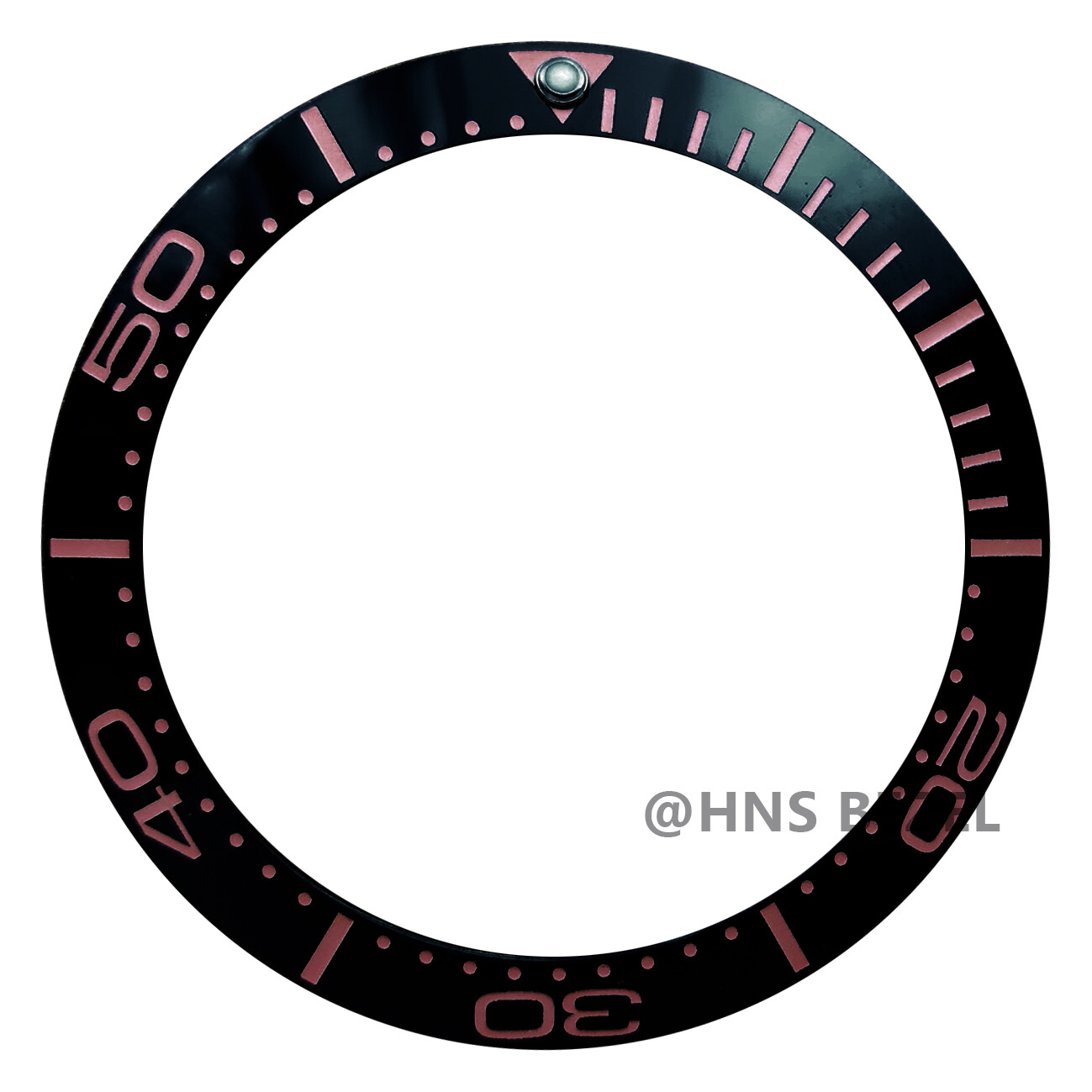 CERAMIC BLACK ROSE GOLD BEZEL FOR OMEGA 40MM SEAMASTER SEIKO SKX007/009 ENGRAVED