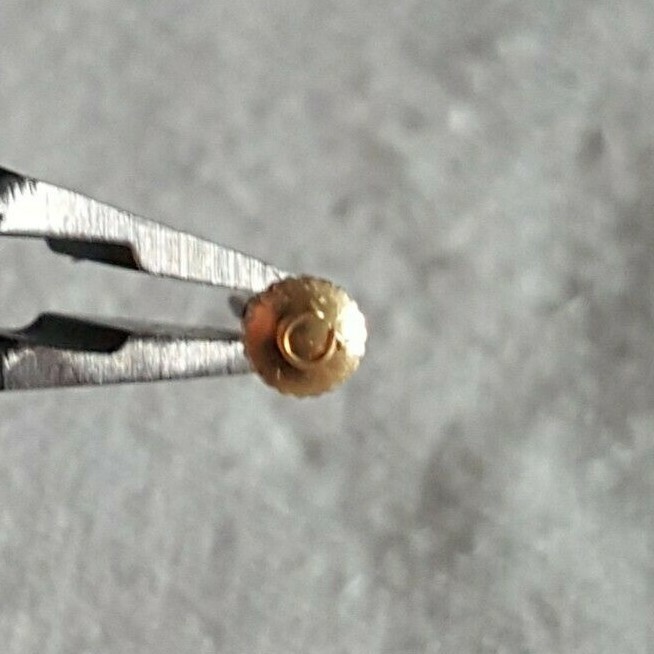 Omega Water Resistant Gold Plated Crown Part Number 63102