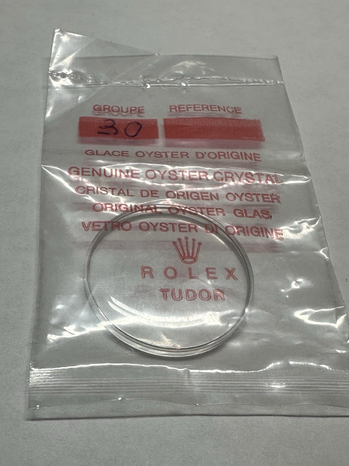 NOS Rolex Tropic 30 Watch Crystal For Rolex Oyster Speedking + Oyster Perpetual