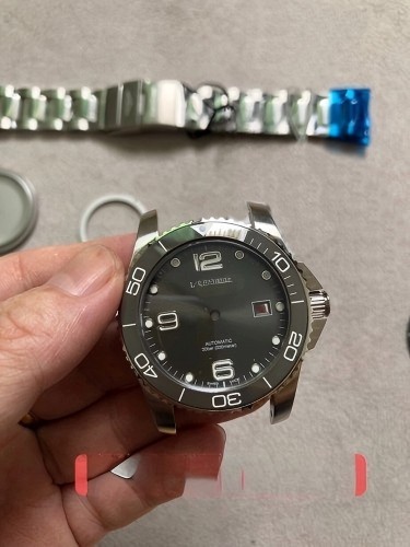DIY SET for 2824 watch case + dial + hands + Strap sapphire 41mm