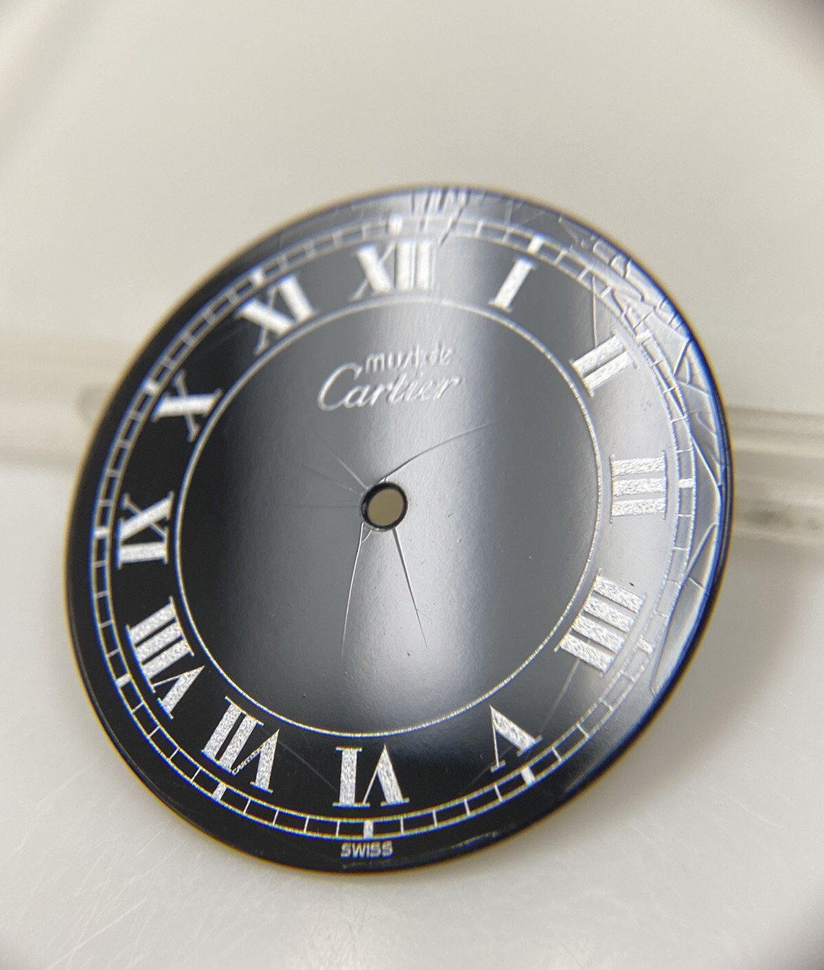 Original NOS Must De Cartier Vermeil 925 Black Roman Numeral Dial Cal. 81