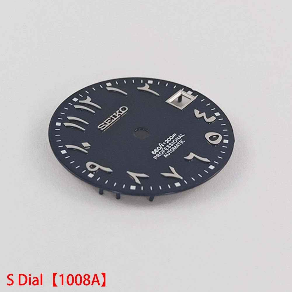 For Seiko 28.5mm Watch Dial Green Luminous Fit NH35 NH36 Movement Arabic Faces