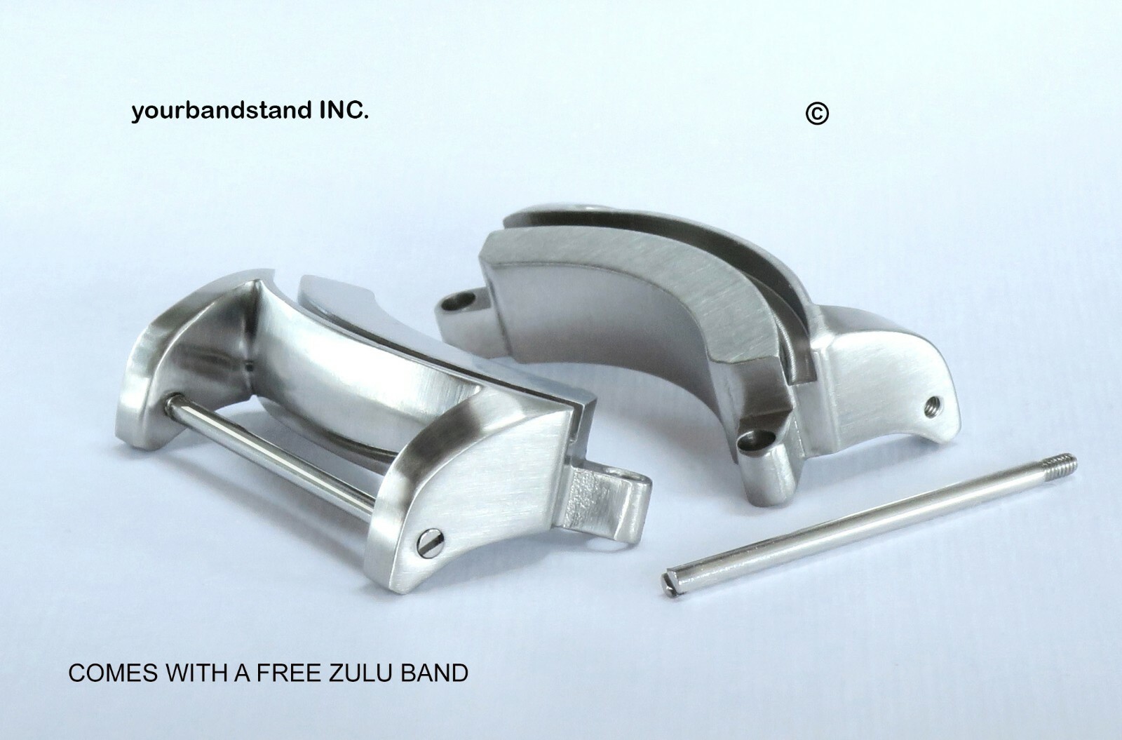 Silver brushed finish adapter Fits Citizen Eco-Drive Diver NH6934_08F NH6930-09F