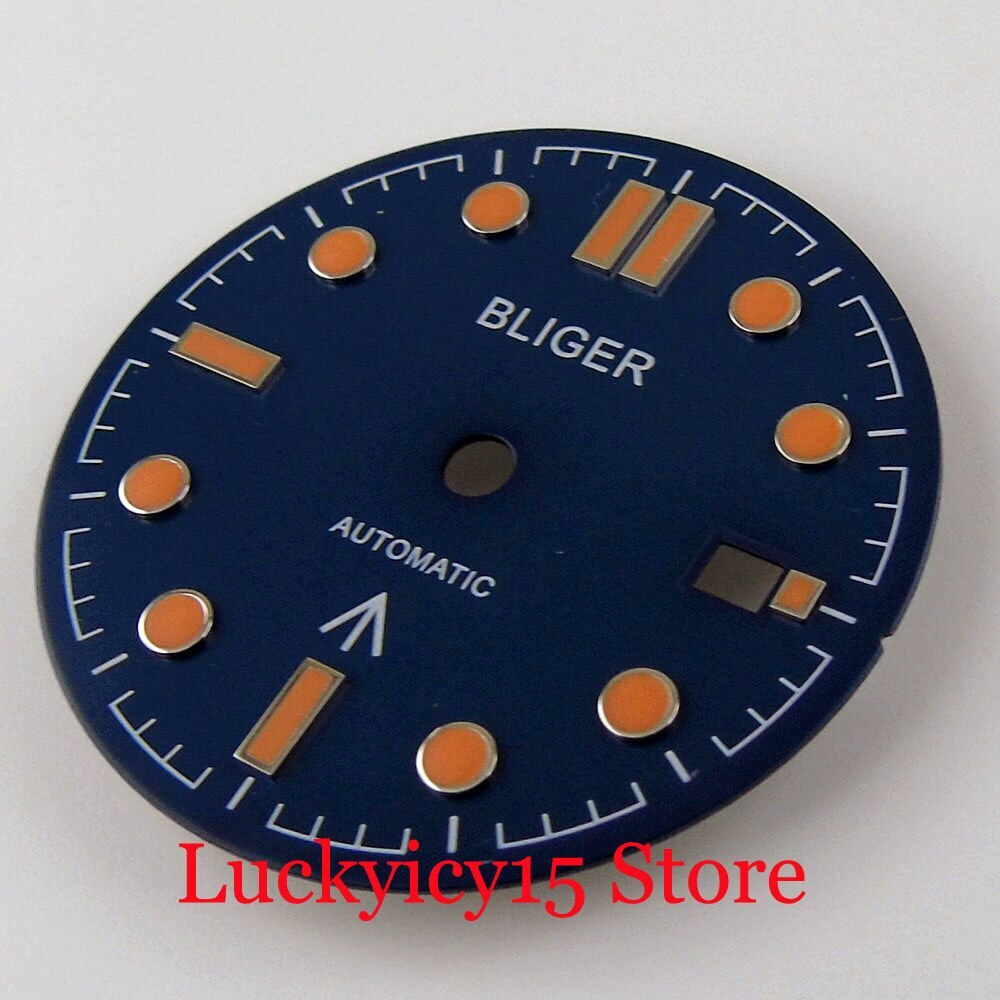 BLIGER New Automatic 31MM Black/Blue Watch Dial Watch Face Fit For MIYOTA 8215