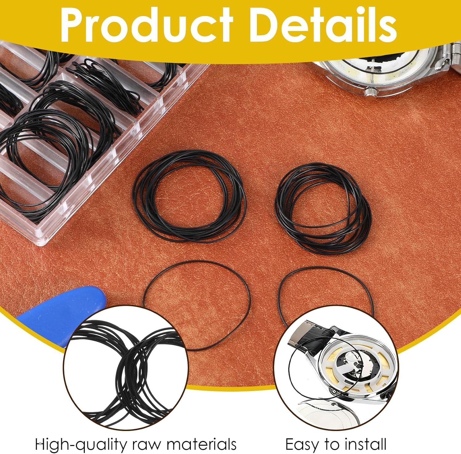 210 Pcs O Ring Watch Gasket,18 Size Rubber Seal O Ring Washers Set 0.5/0.6 Thick