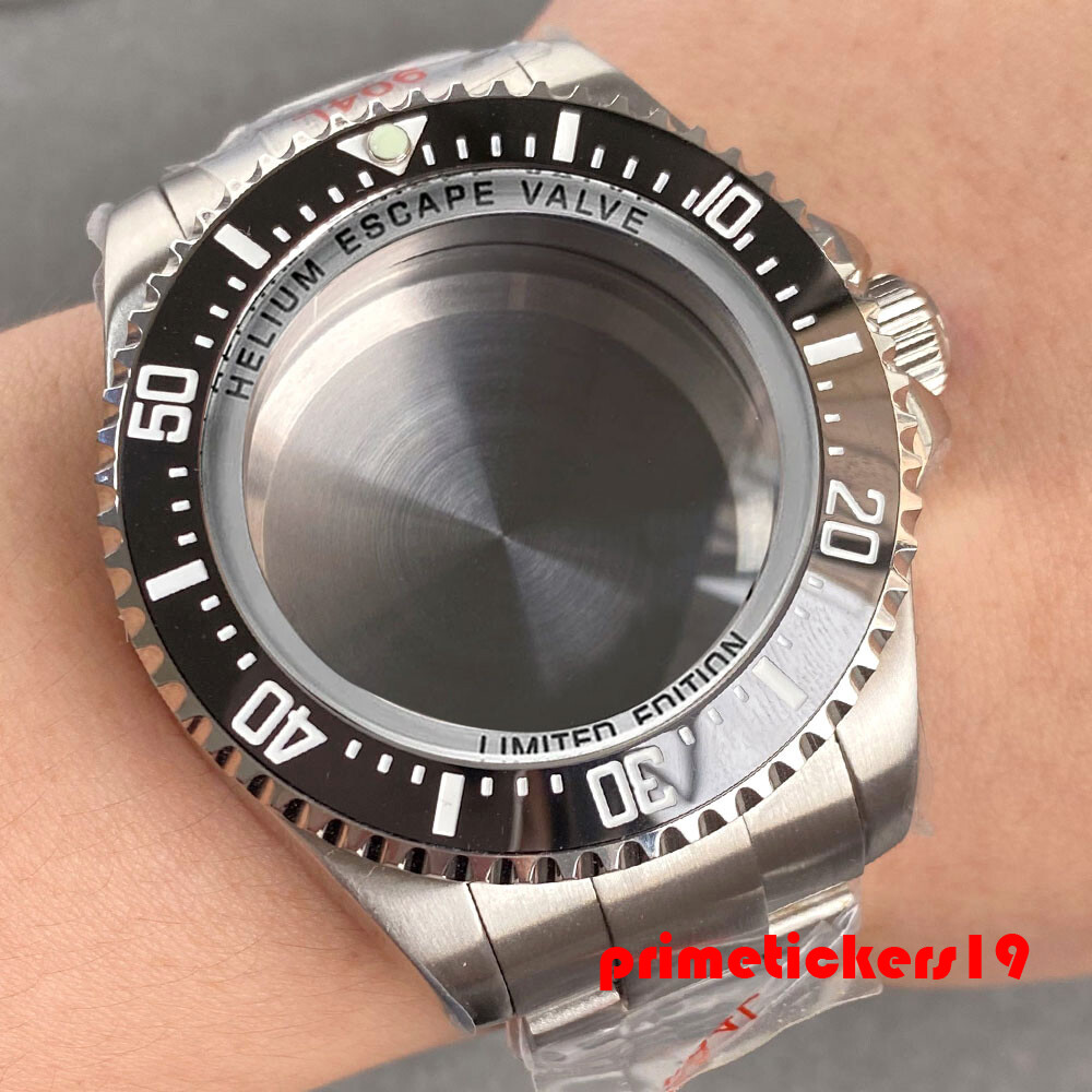43mm Steel Watch Case Bracelet Sapphire Accessories Fit NH34 NH35 ETA2824 PT5000
