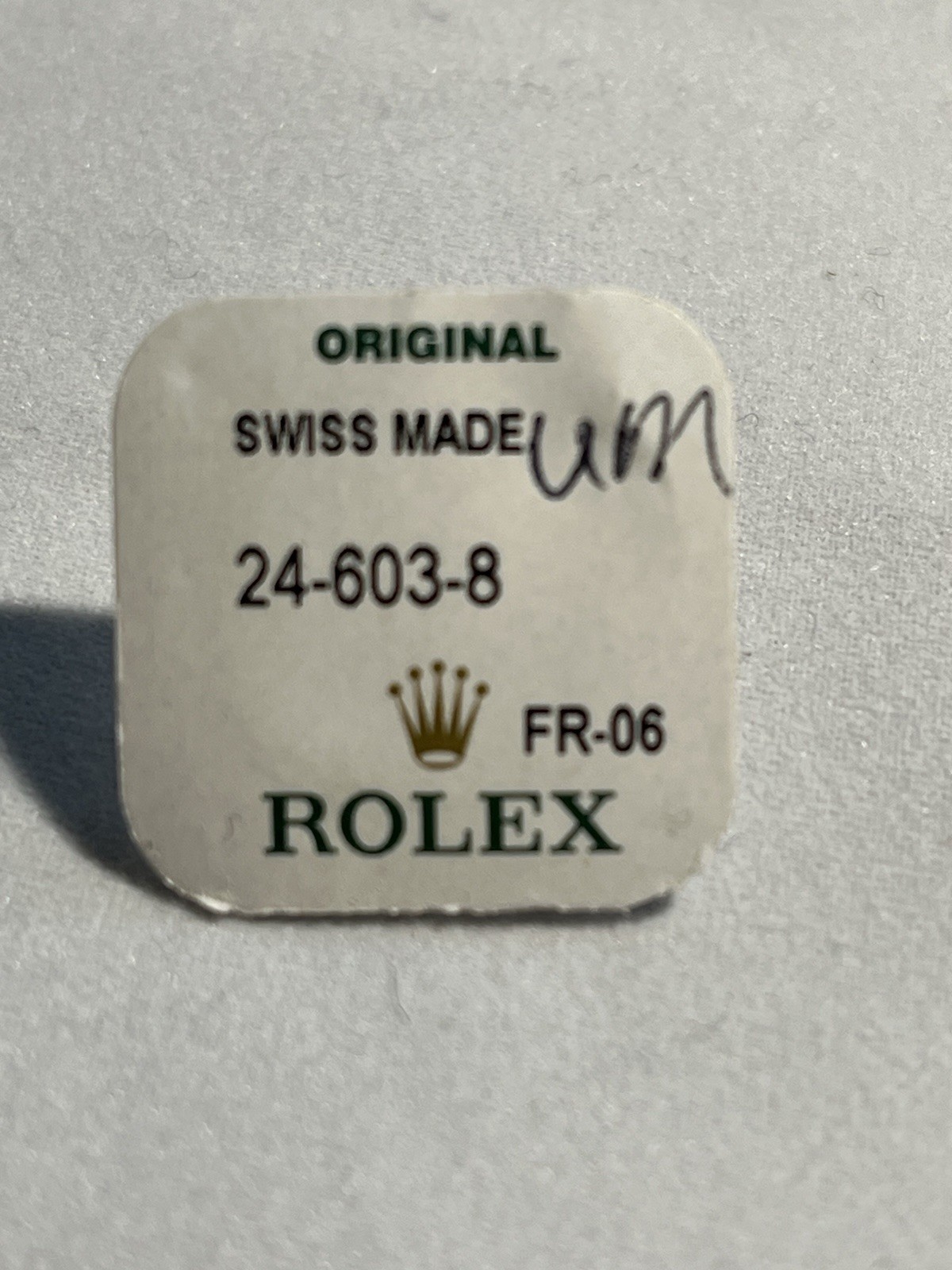 Rolex Genuine 24-603-8 Crown, 18K Yellow Gold, Factory Sealed