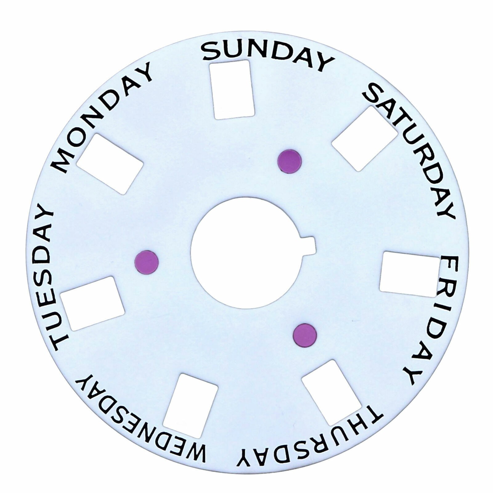 White Replacement Day Disc For Rolex Oysterquartz Day-Date 19018 19019