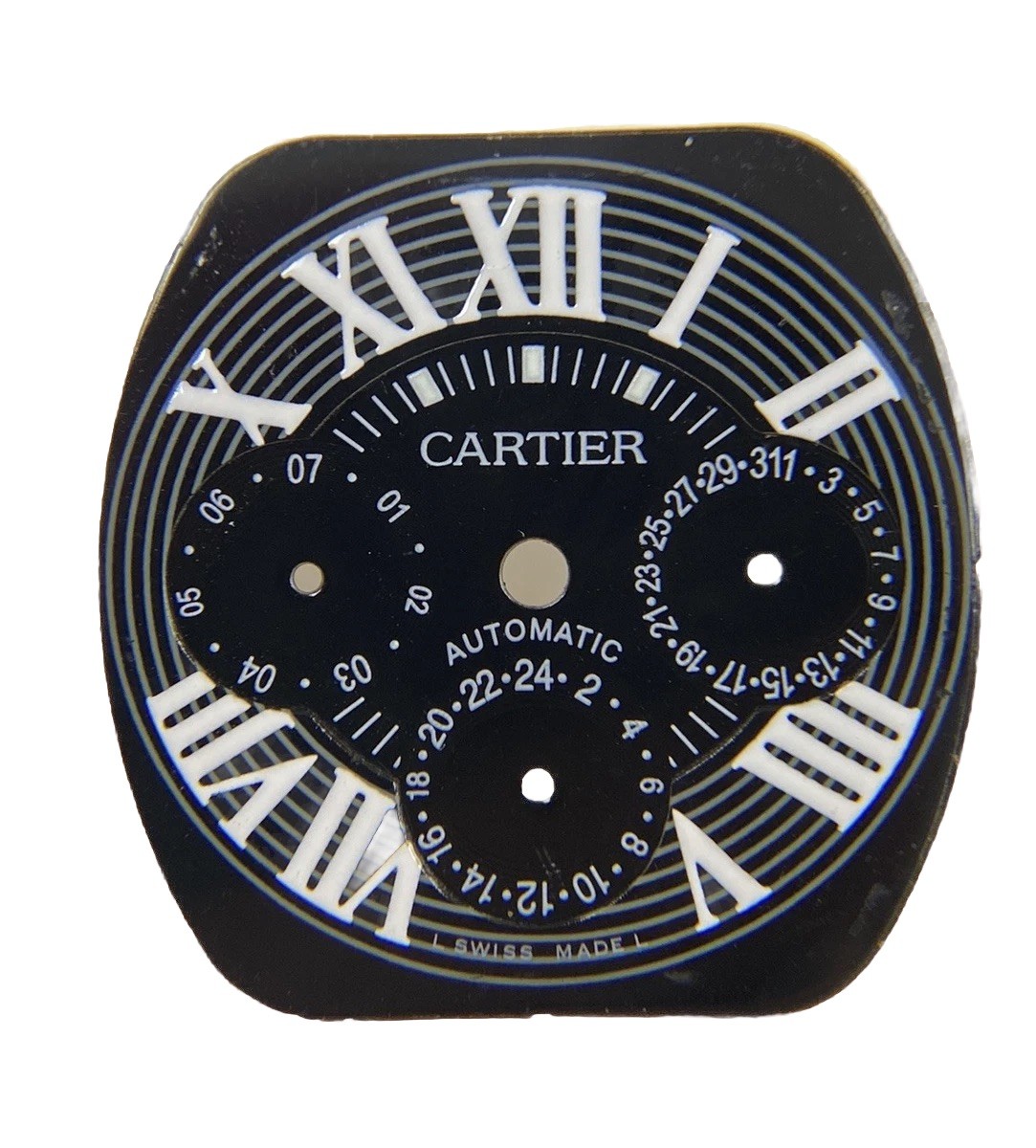 Original Cartier Roadster Chronograph 2618 Cal. 8510 Black/White Roman Dial