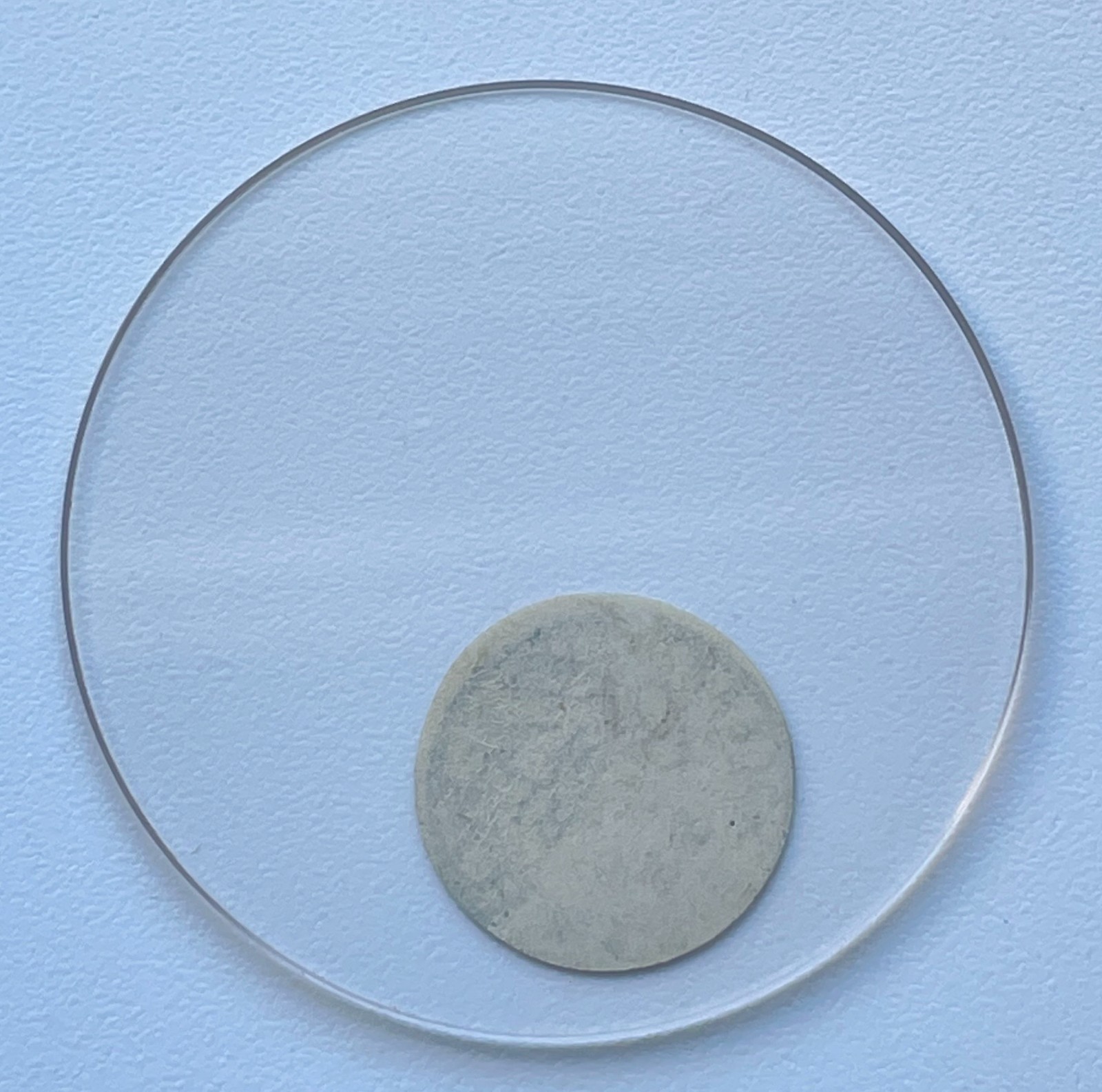 W.B.&Cie Vintage Mineral Glass Watch Crystal 41.2mm Flat NOS Parts Replacement
