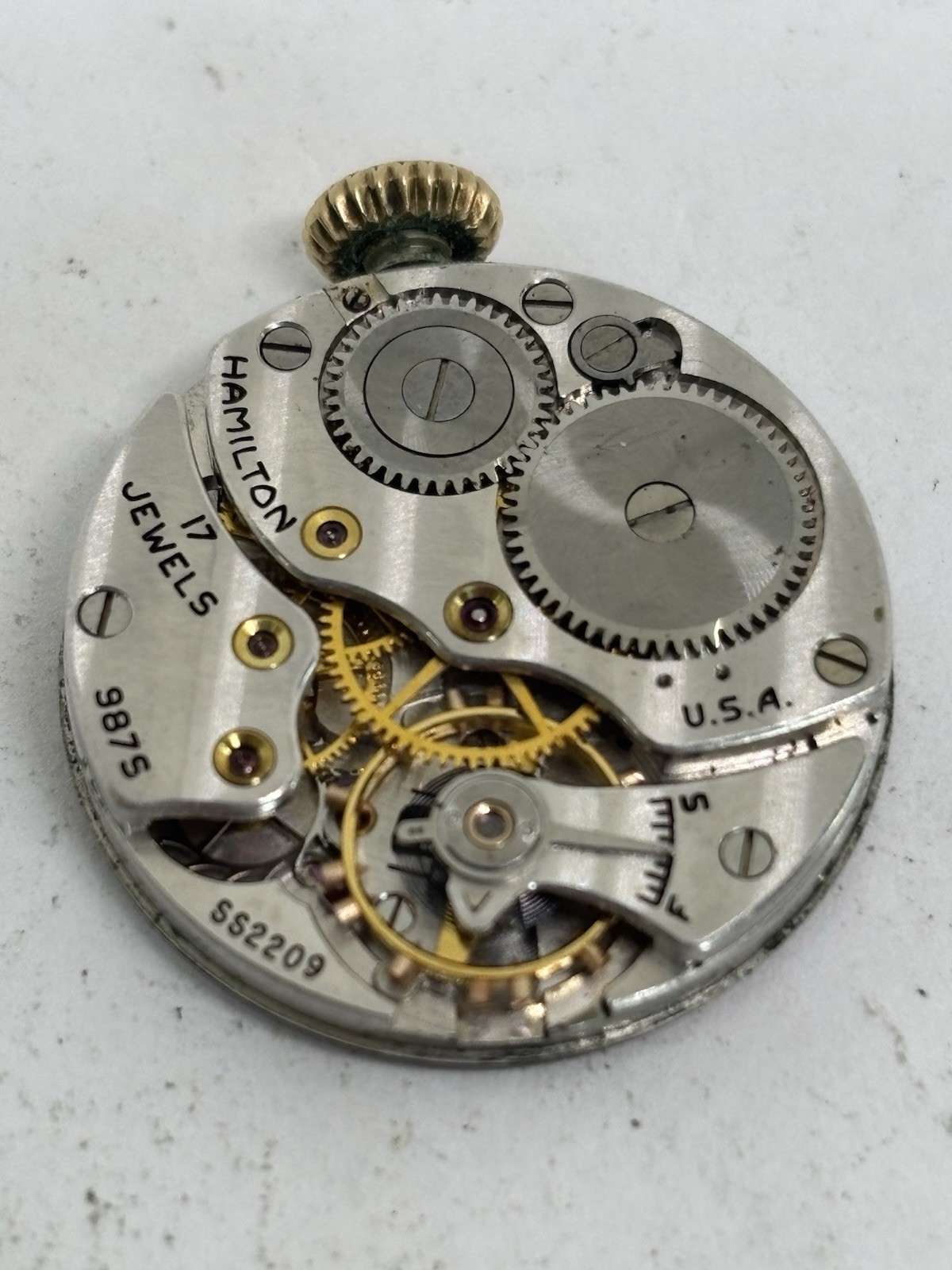 Hamilton 987s 17J Watch Movement *Not Running*