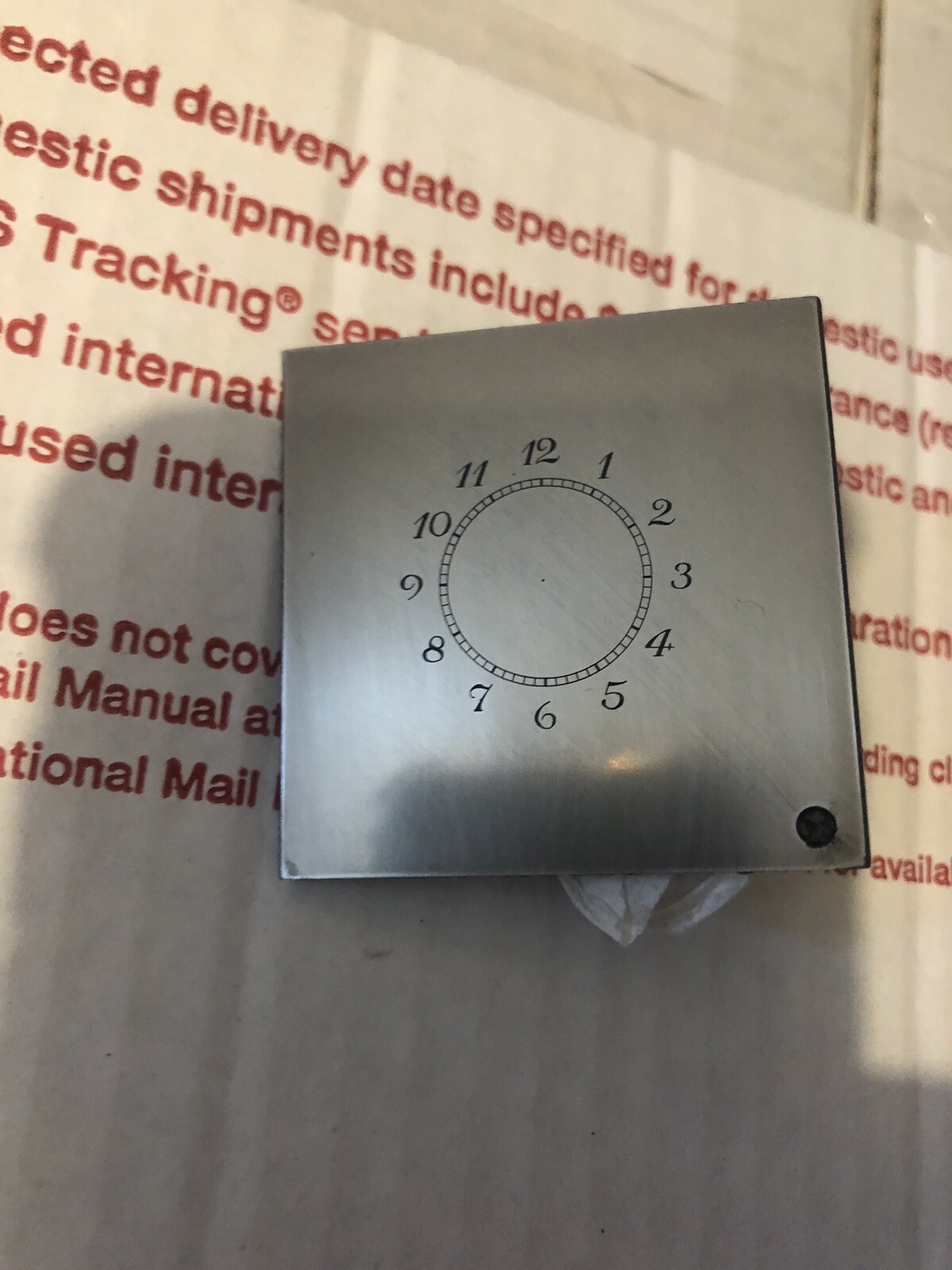 Big Dial numbers, printing plate