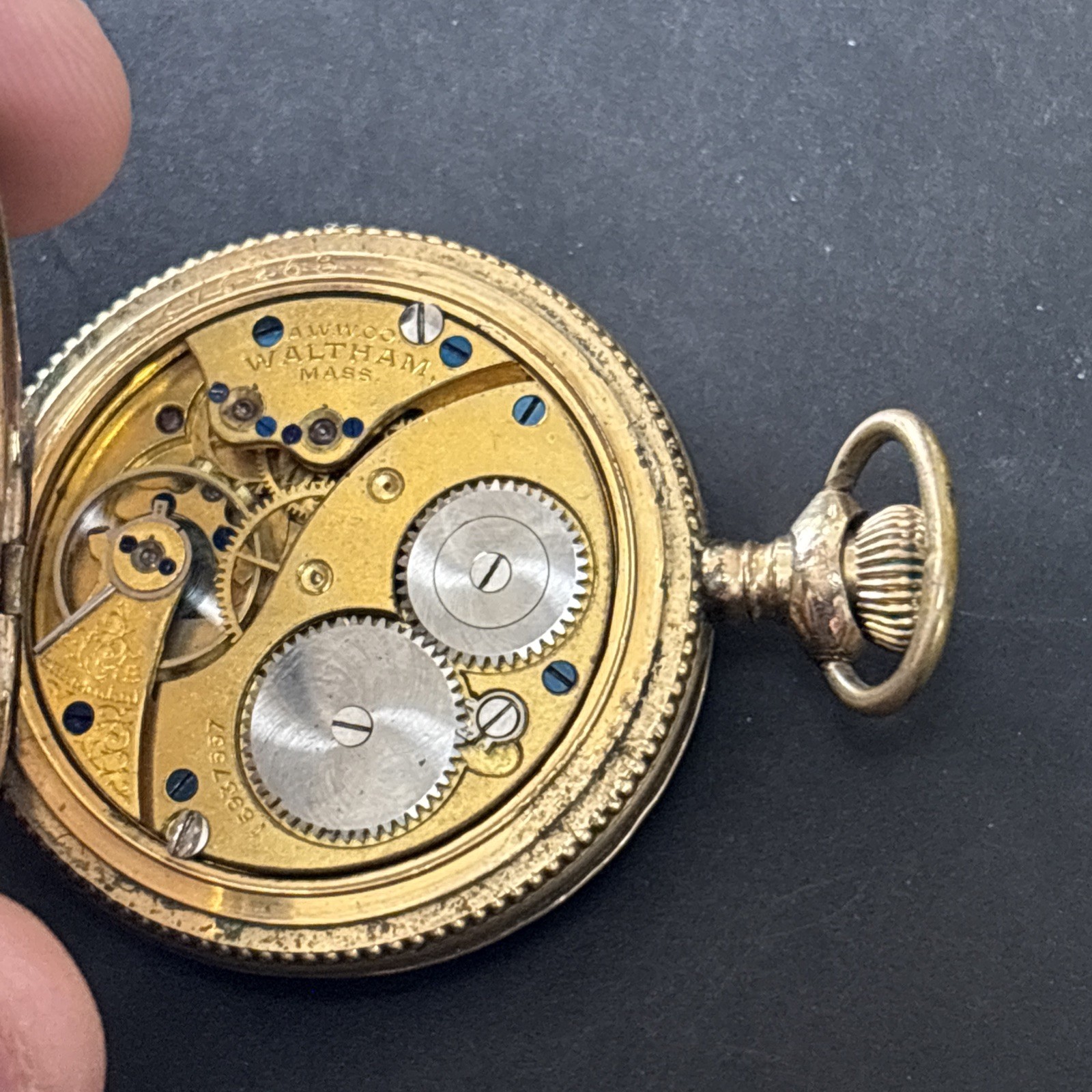 Waltham 13 Jewel Pocket Watch Movement Working Grade No 163 Model 1907 Size 0