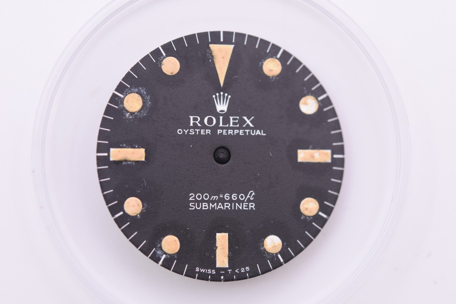 1960s Vintage Rolex Submariner Meters First Matte Black Dial Pumpkin Lume 2 Line