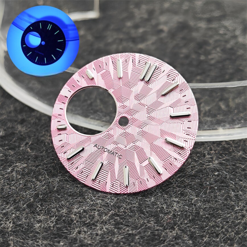 NH38 Dial 28.5mm Skeletonized Dial NH34 Dial Green LumeFits NH34/NH38 Movement