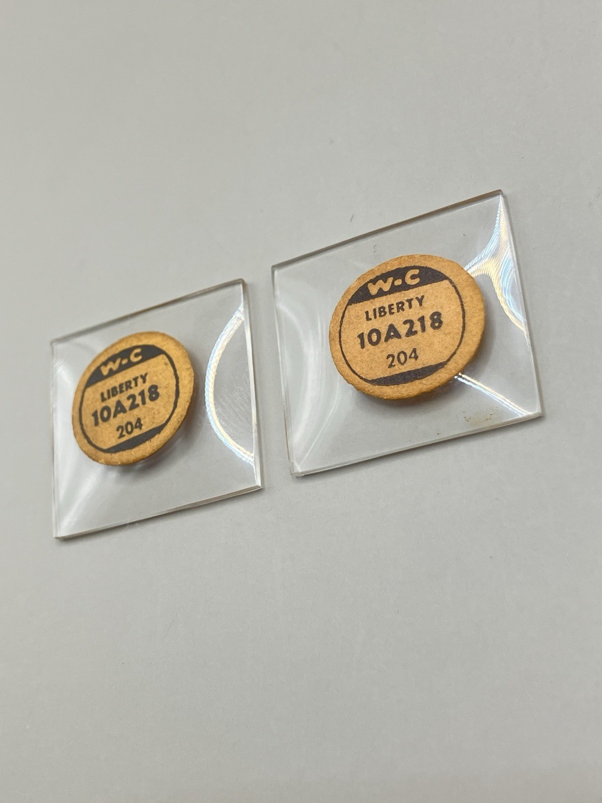 WC Watch Crystals Liberty 10A218 (x2) New Old Stock