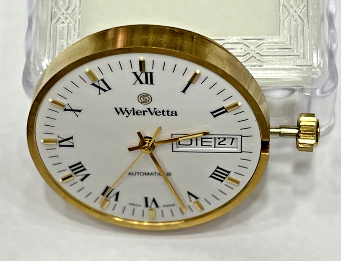 Movement &Dial Automatic Day Date Eta 2836-2 Wyler Vetta 25 Jewels Swiss Running