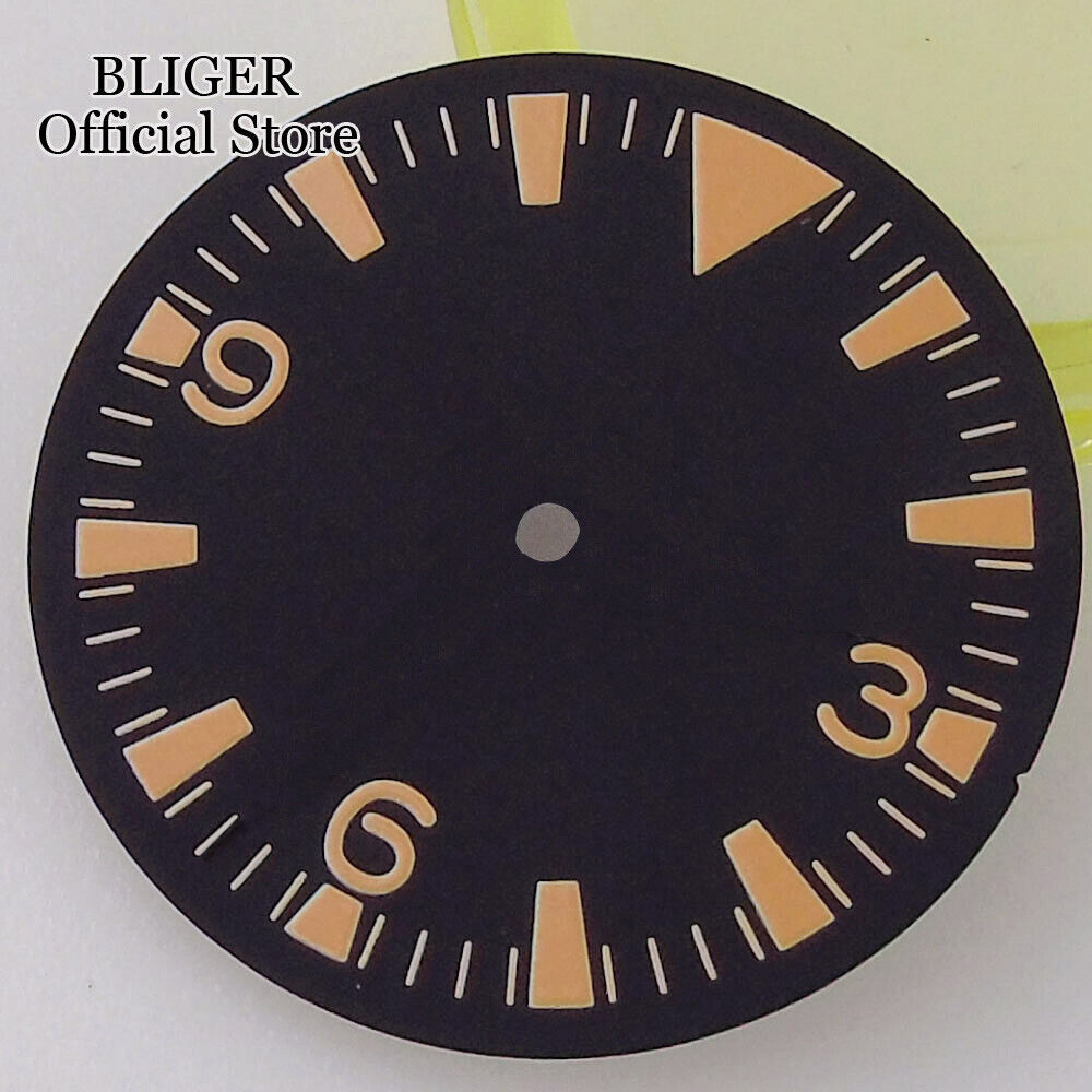 31mm Vintage Black Brown Watch Dial Face Lume Set Fit NH35 NH38 ETA 2824 PT5000