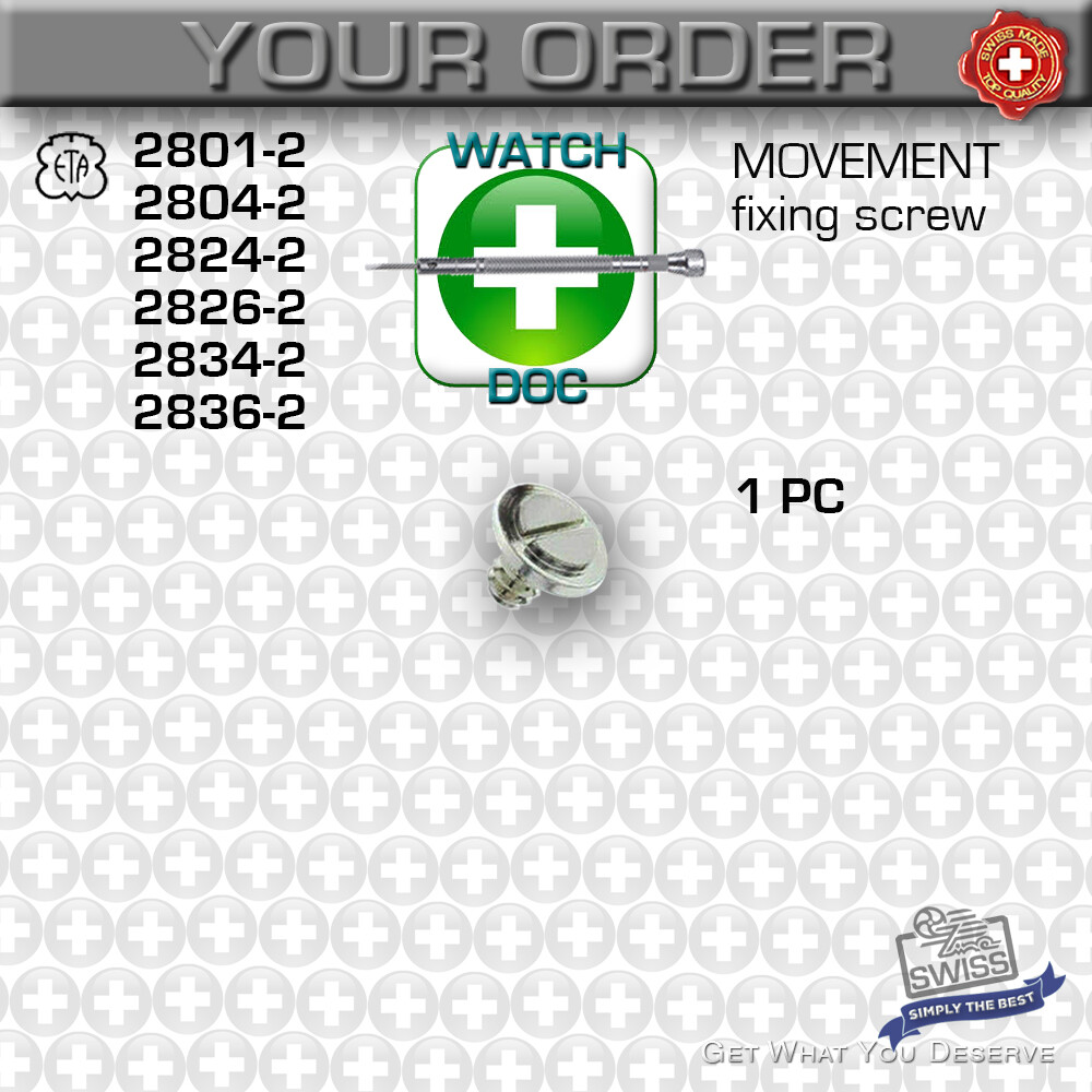 MOVEMENT FIXING SCREWS OIGINAL ETA fit: 2801, 2804, 2824, 2826, 2834, 2836