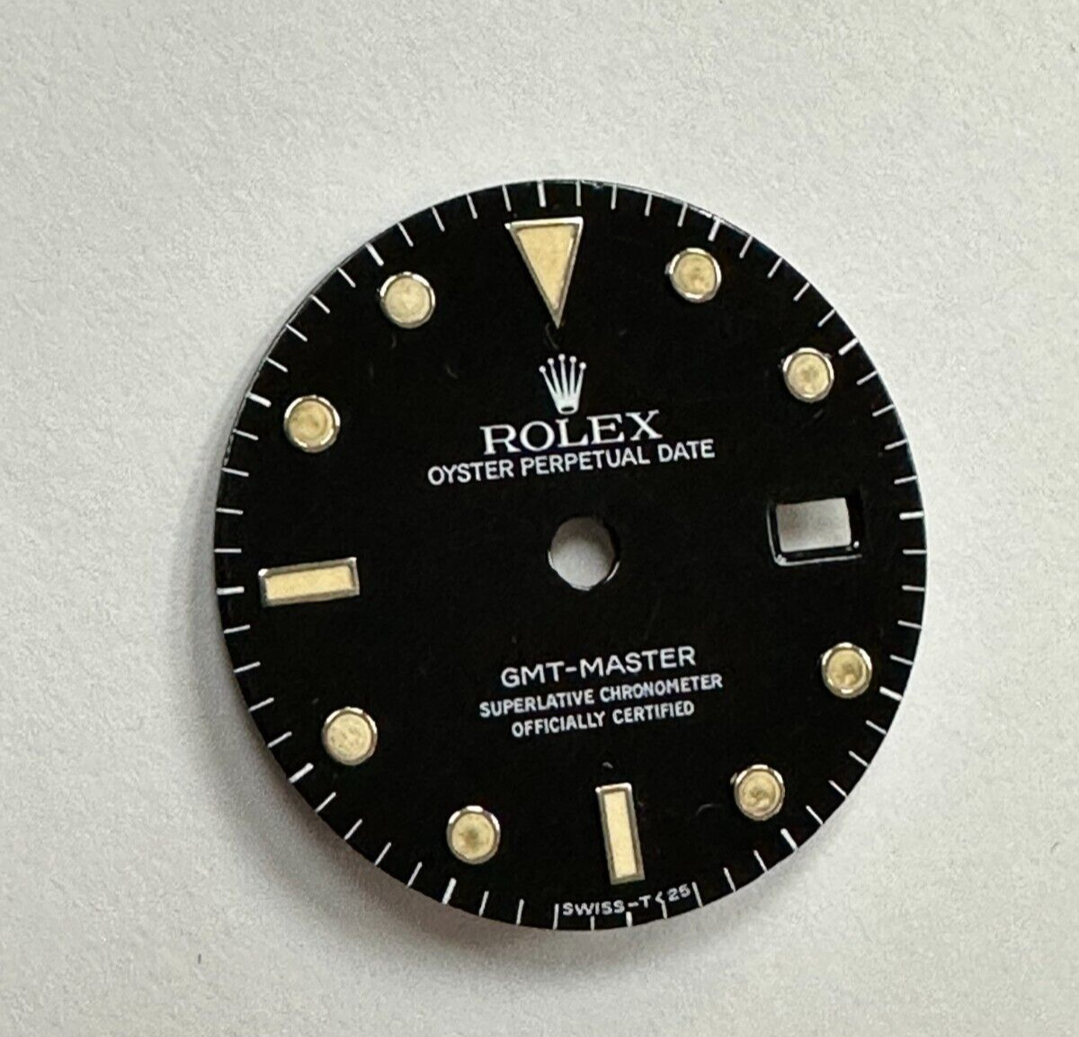 RARE ORIGINAL Vintage Rolex GMT-MASTER Black GLOSSY SPIDER Dial Never Refinished
