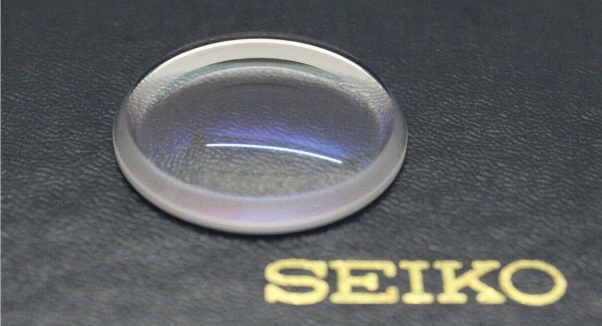 NEW Mineral Glass Crystal Seiko 6106-8237 6106-8239 Low Dome W Blue AR Coat