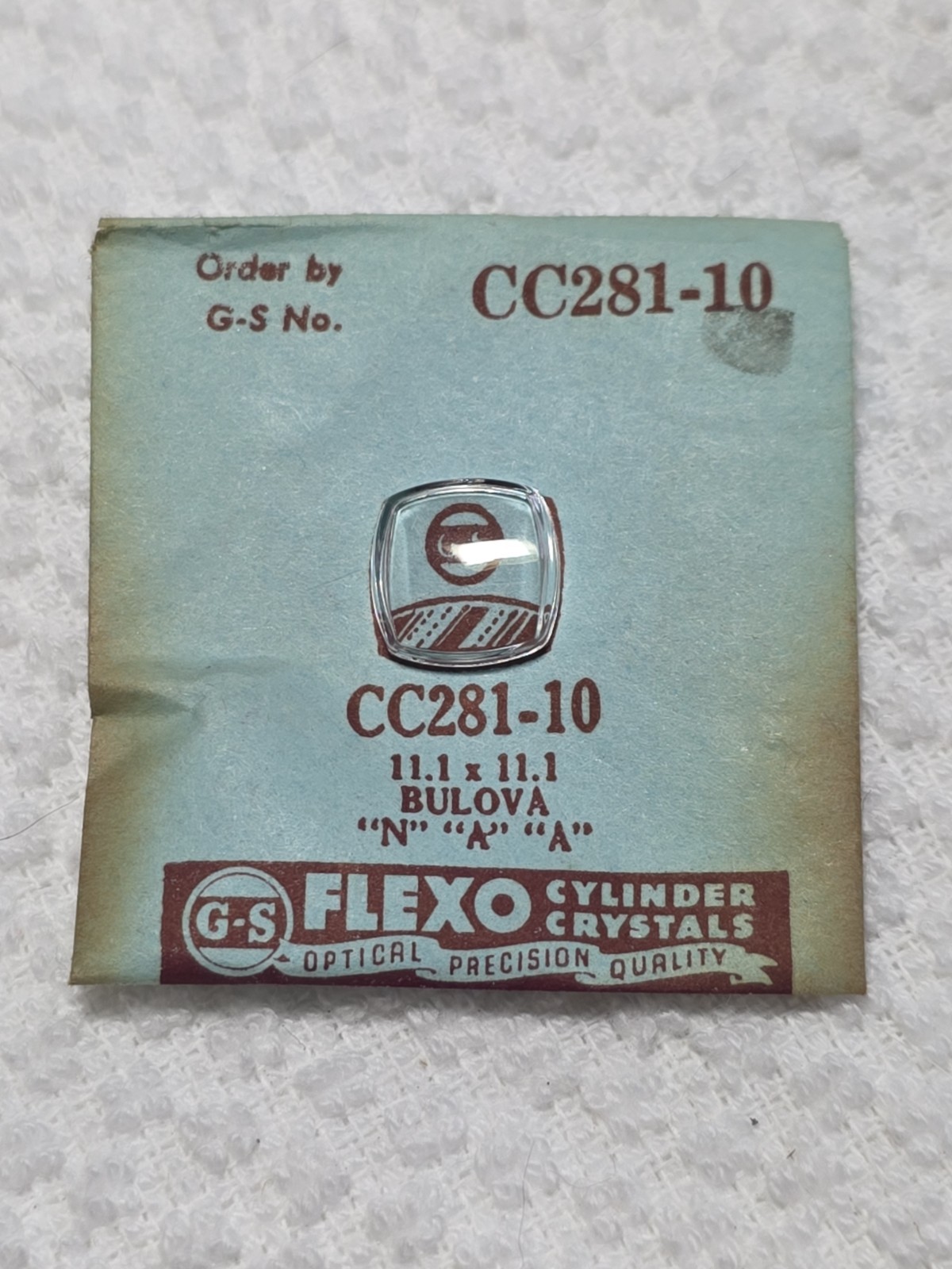 G-S Watch Crystal CC281-10 Bulova “N” “A” 11.1X11.1
