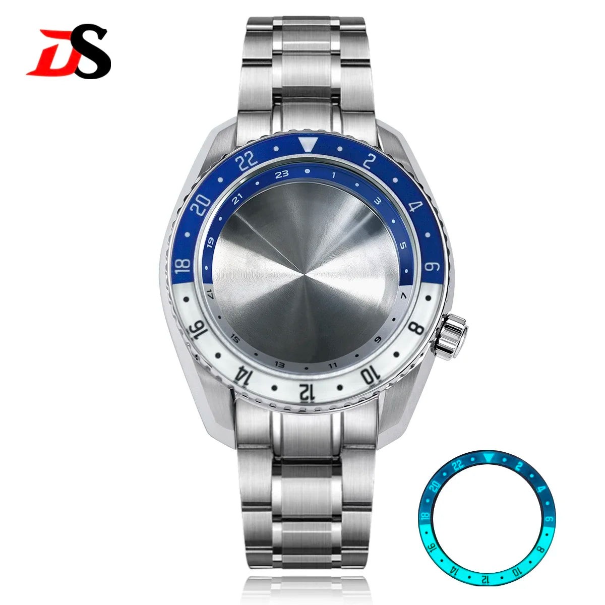 SPB185 42mm Case Sapphire Glass Bezel Blue Lume Two-way Rotation NH35 NH34 20bar