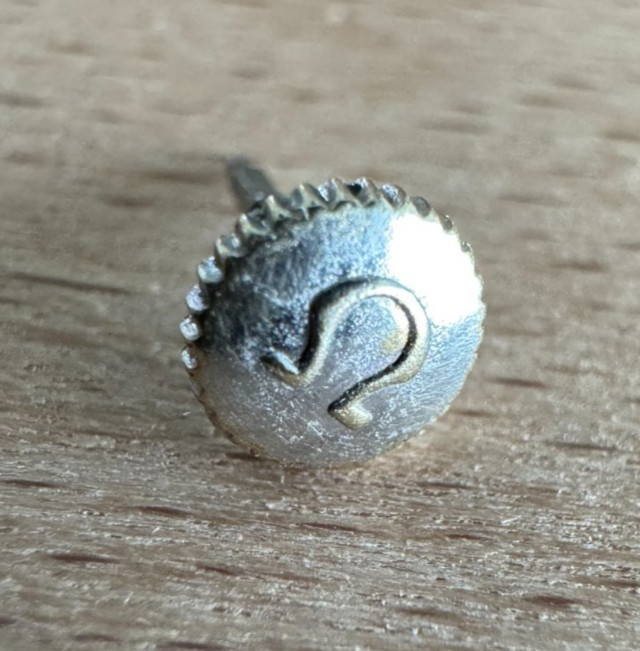 VINTAGE LADIES’ OMEGA WHITE GOLD-FILLED STEM AND CROWN FOR 212 WRISTWATCH