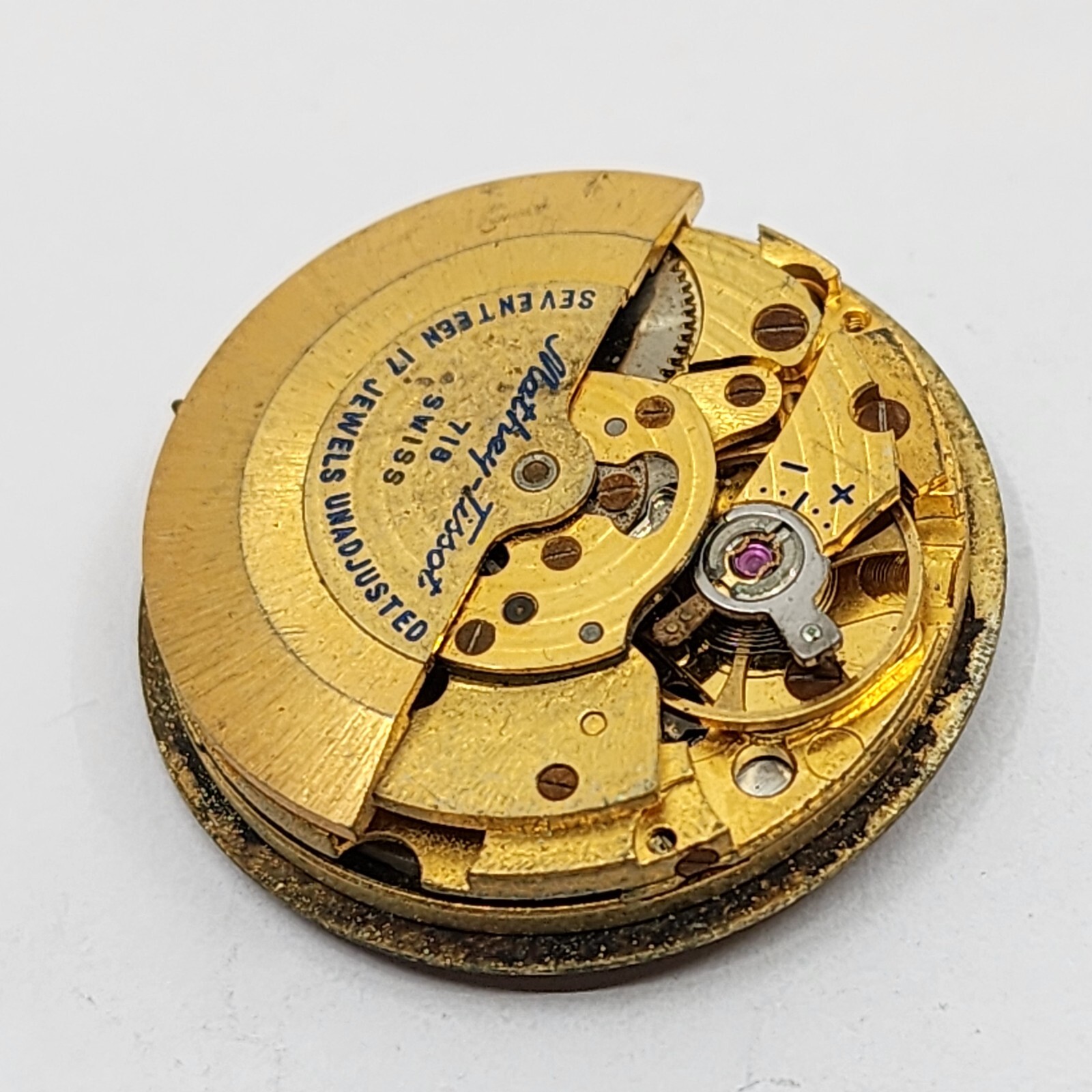 Vintage Mathey-Tissot 718 17 jewel automatic men’s wrist watch movement w/ hands