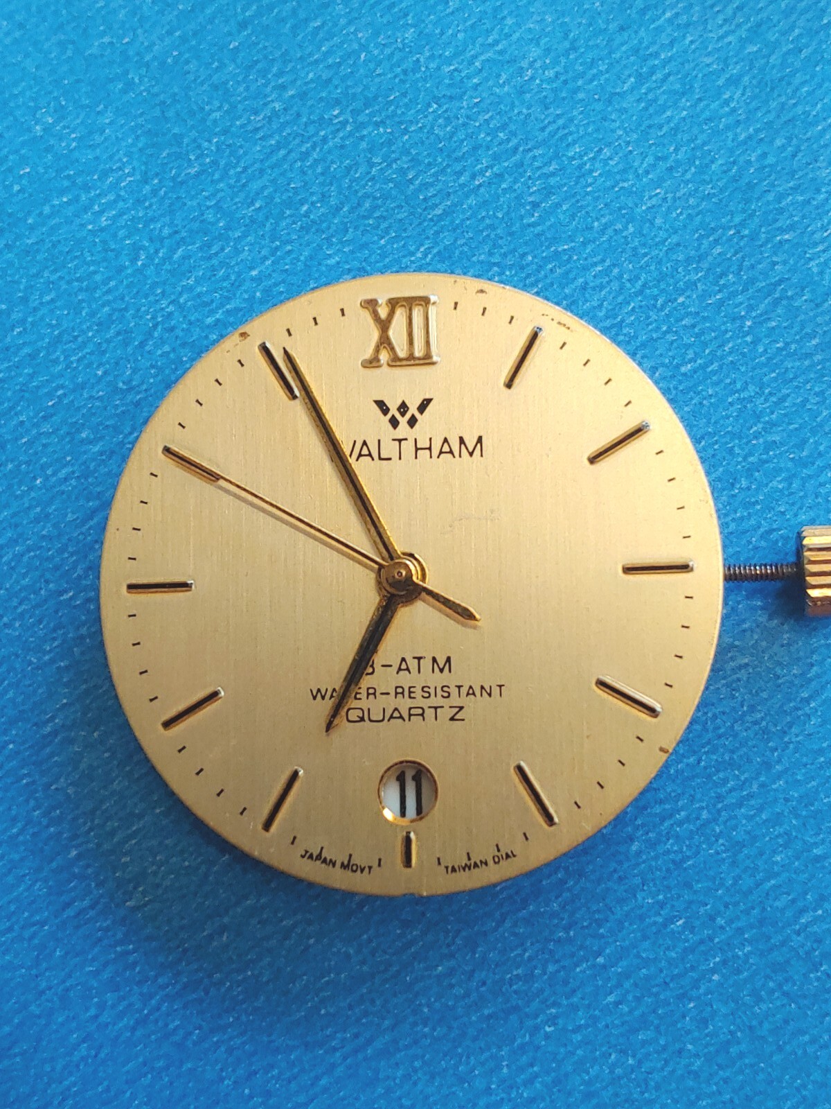 Miyota 2115 Date@6-1 Jewel Movement,Waltham Dial,Hands.Sets & Runs, Keeps Time.