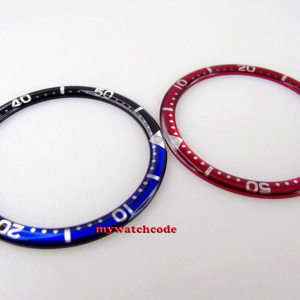 Flat 38MM*31.5MM Silver black blue Round Insert Fit SKX007 SKX009