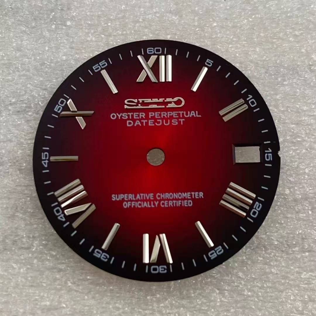 28.5mm NH35 Dial Single Date Dial No Luminous for Mod S Logo Watch Parts