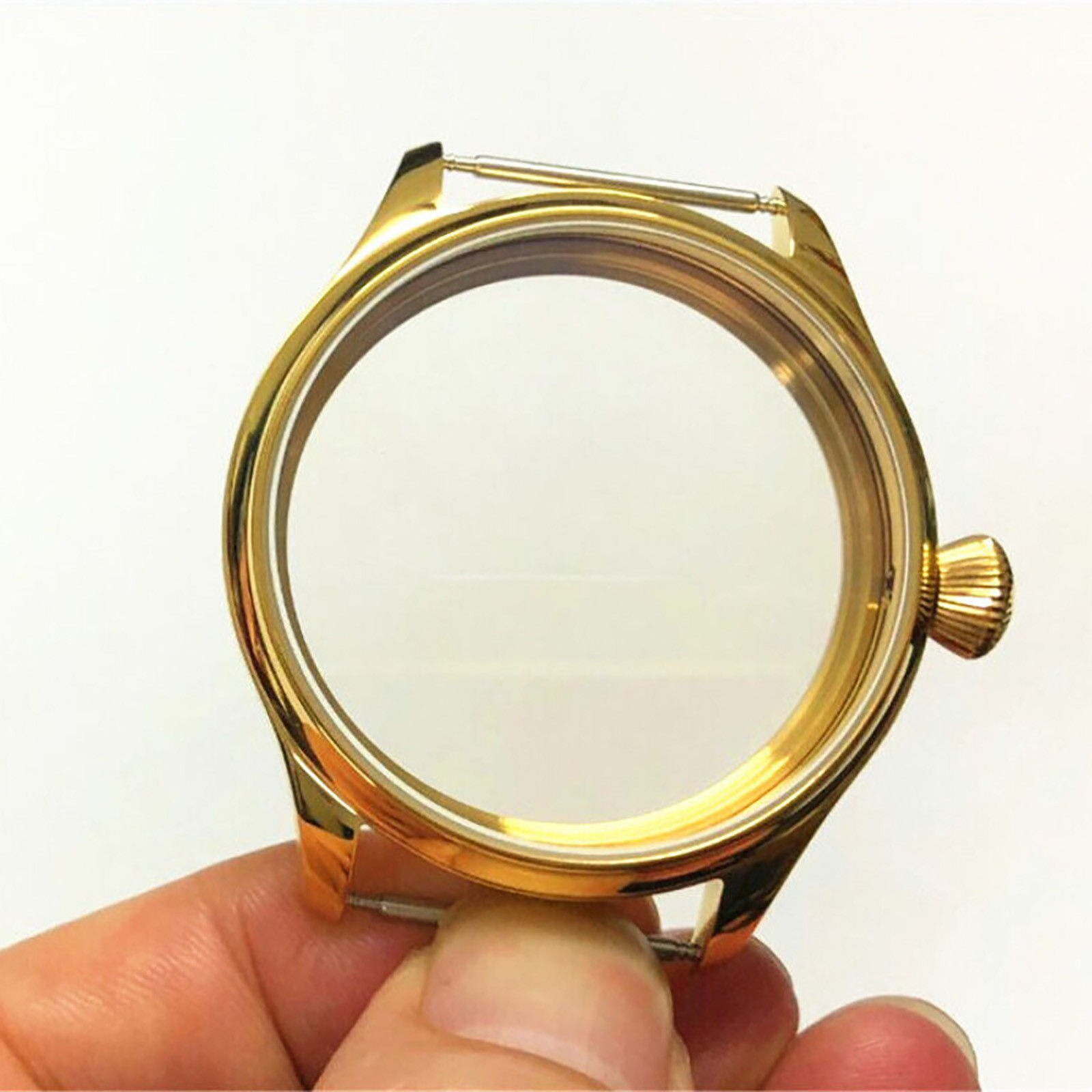 18K Gold 44mm Stainless Steel Watch Case Kit for ETA 6497/6498 ST36 Movement