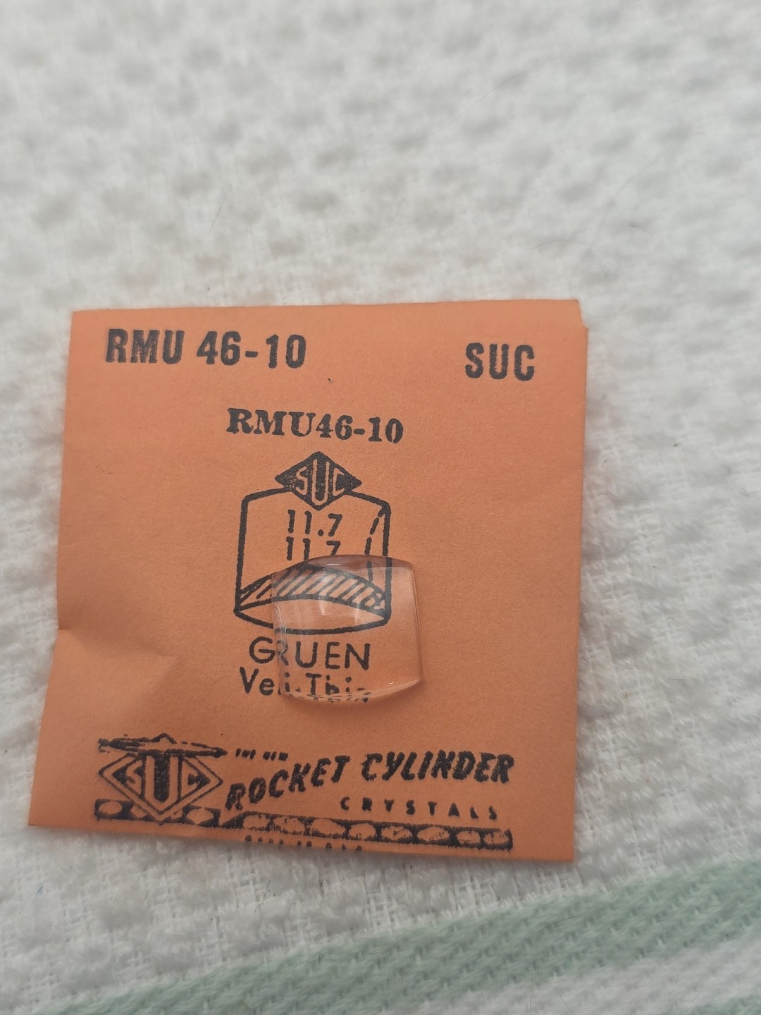 SUC Rocket Cylinder Watch Crystal RMU46-10 Gruen Veri-Thin 11.7X11.7