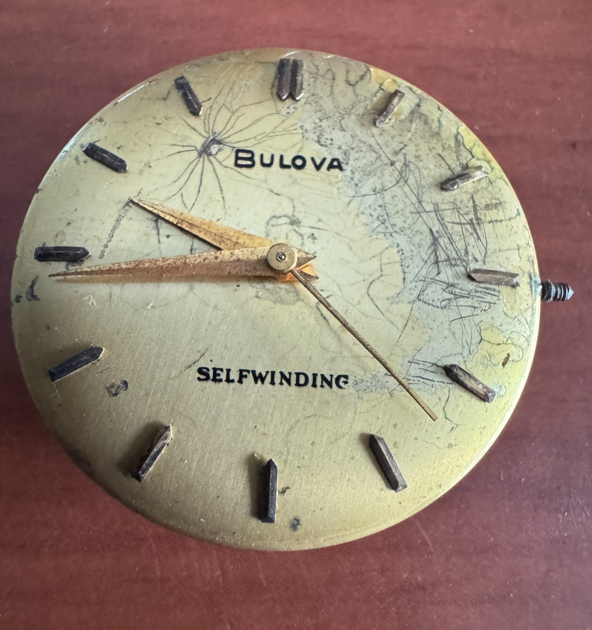 VINTAGE MEN’S BULOVA AUTOMATIC WRISTWATCH MOVEMENT CAL. 10CSC RUNS GREAT 17J