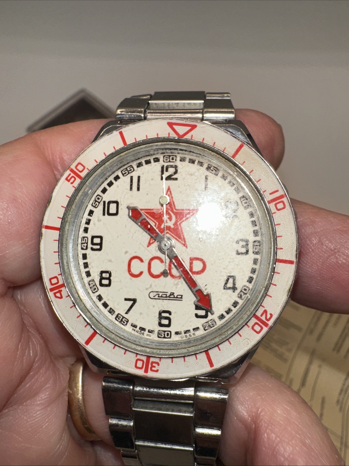 New Battery Slave USSR Made Soviet Russia Quartz Men’s Watch Works!