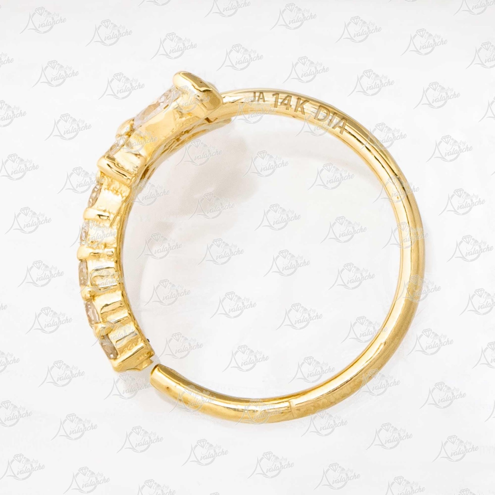 20G 14K Gold 0.15 ctw Diamond Butterfly Nose Hoop Ring Women’s 5/16″(8mm) Nos…