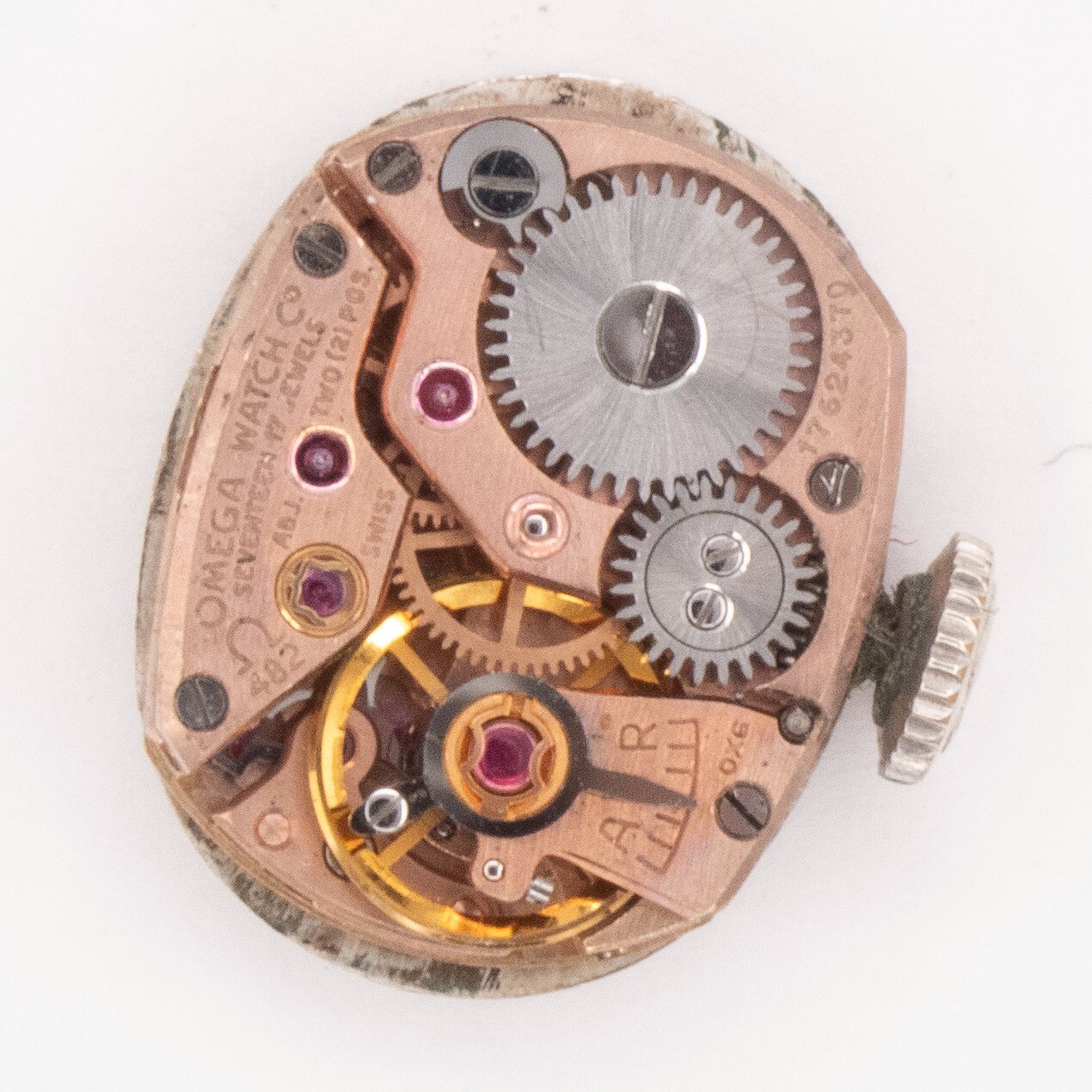Vintage Omega Caliber 482 17-Jewel 2-Adjustment Wristwatch Movement, Keeps Time