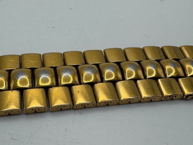 Vintage Mathey Tissot Gold Tone Watch Case and Band ONLY NO Movement