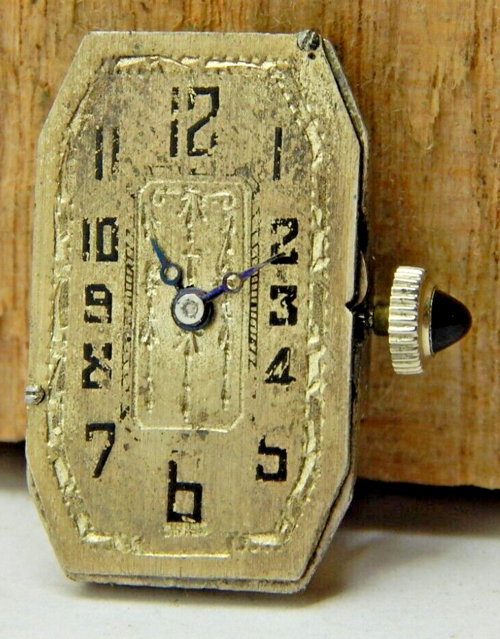 Vintage Rival AA 15 jewel 2 Adjustment wrist watch movement with dial and hands