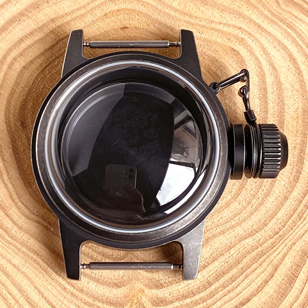 36mm Black Silver 200M Dive Watch Case Domed Sapphire Fit NH35 NH36 ETA2824 PT
