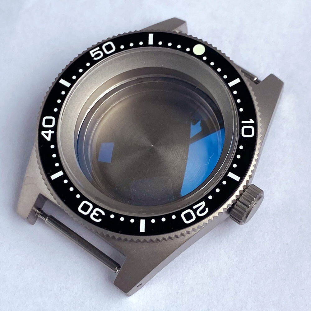 62MAS Titanium 200M Diver Watch Case 41mm Fit NH35 PT5000 2824 Domed AR Sapphire