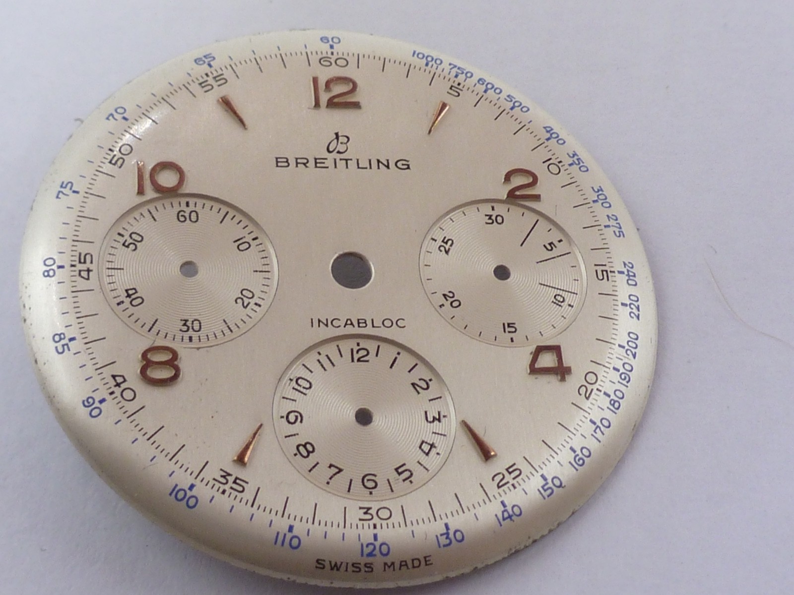 Vintage Breitling Premier Chronograph 787 dial 32,5mm Original gold index